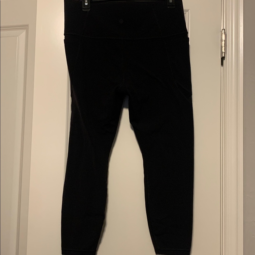 Athleta Salutation Stash Black Tights 7/8
Sz Large, GUC - Picture 5 of 6